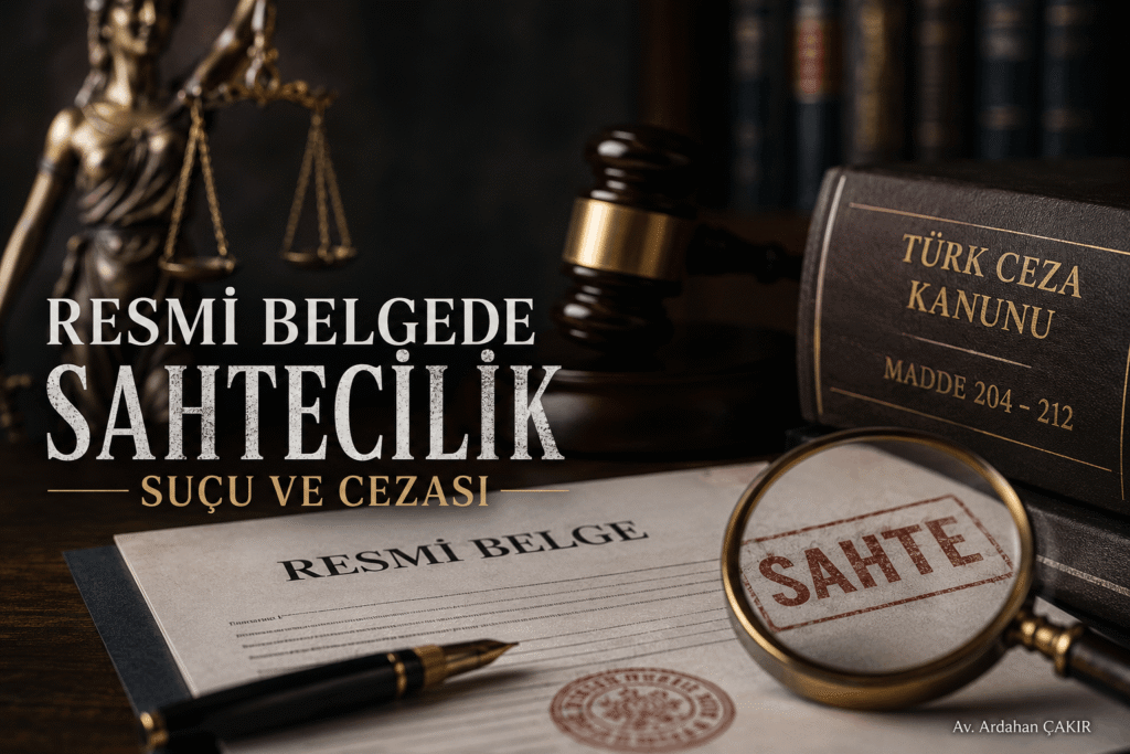 evrakta sahtecilik cezası