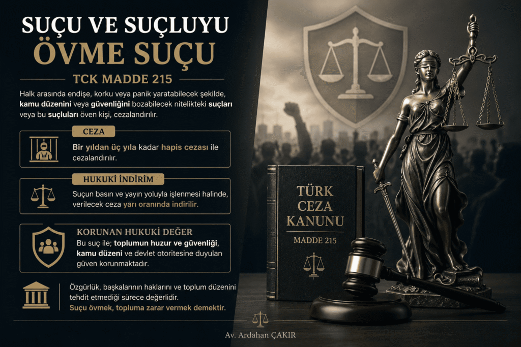 suçluyu övme cezası